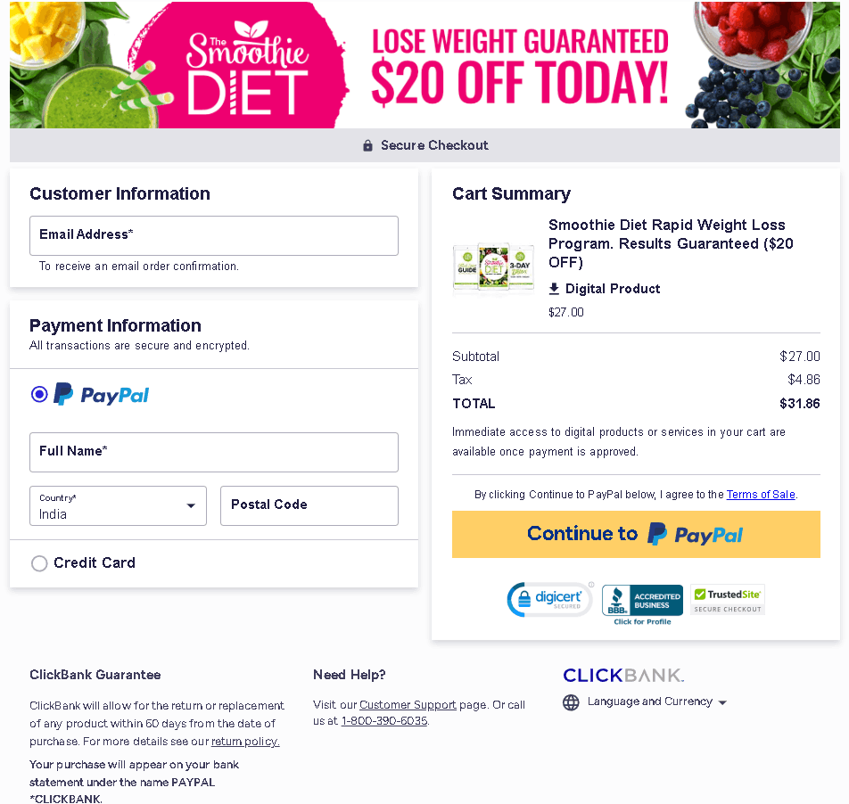 TheSmoothieDiet_secure_checkout